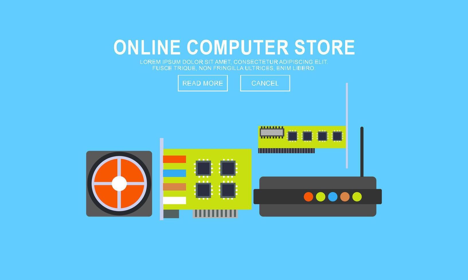 Computer banners logo. Computer store logo vector