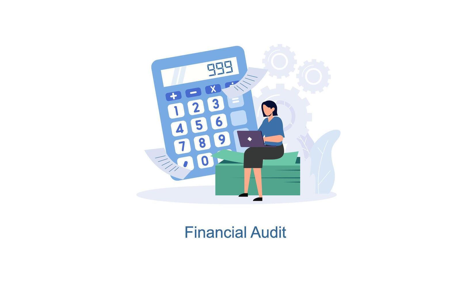 financiero auditoría o profesional contabilidad Servicio concepto vector