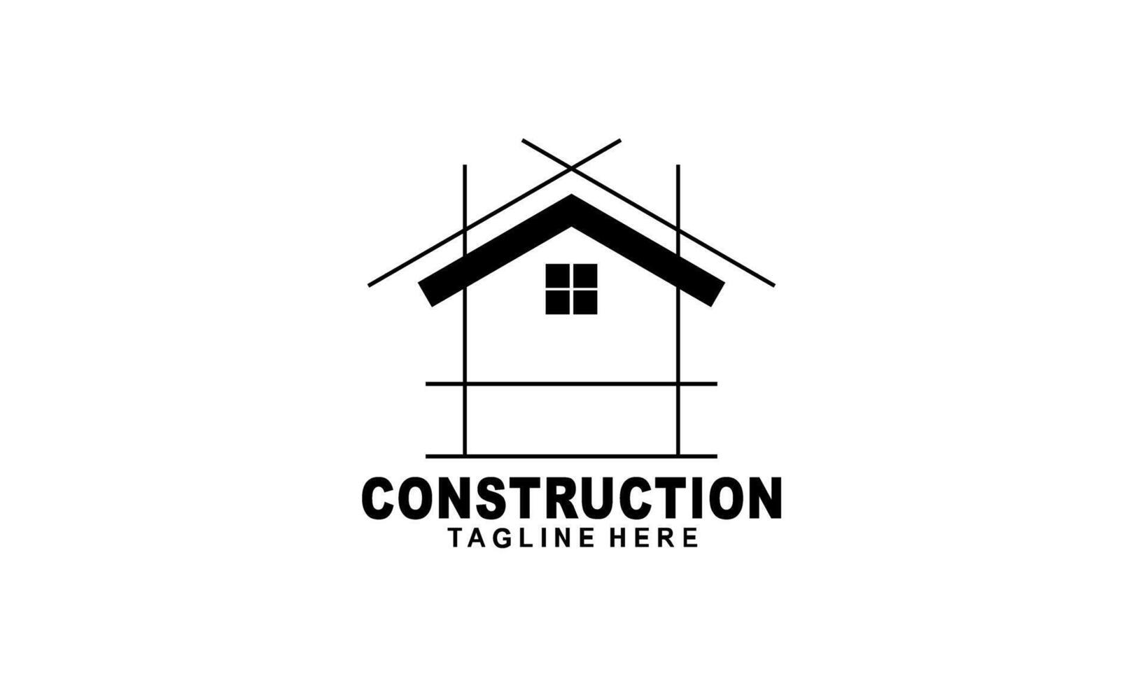 hogar construir ilustración símbolo logo diseño vector