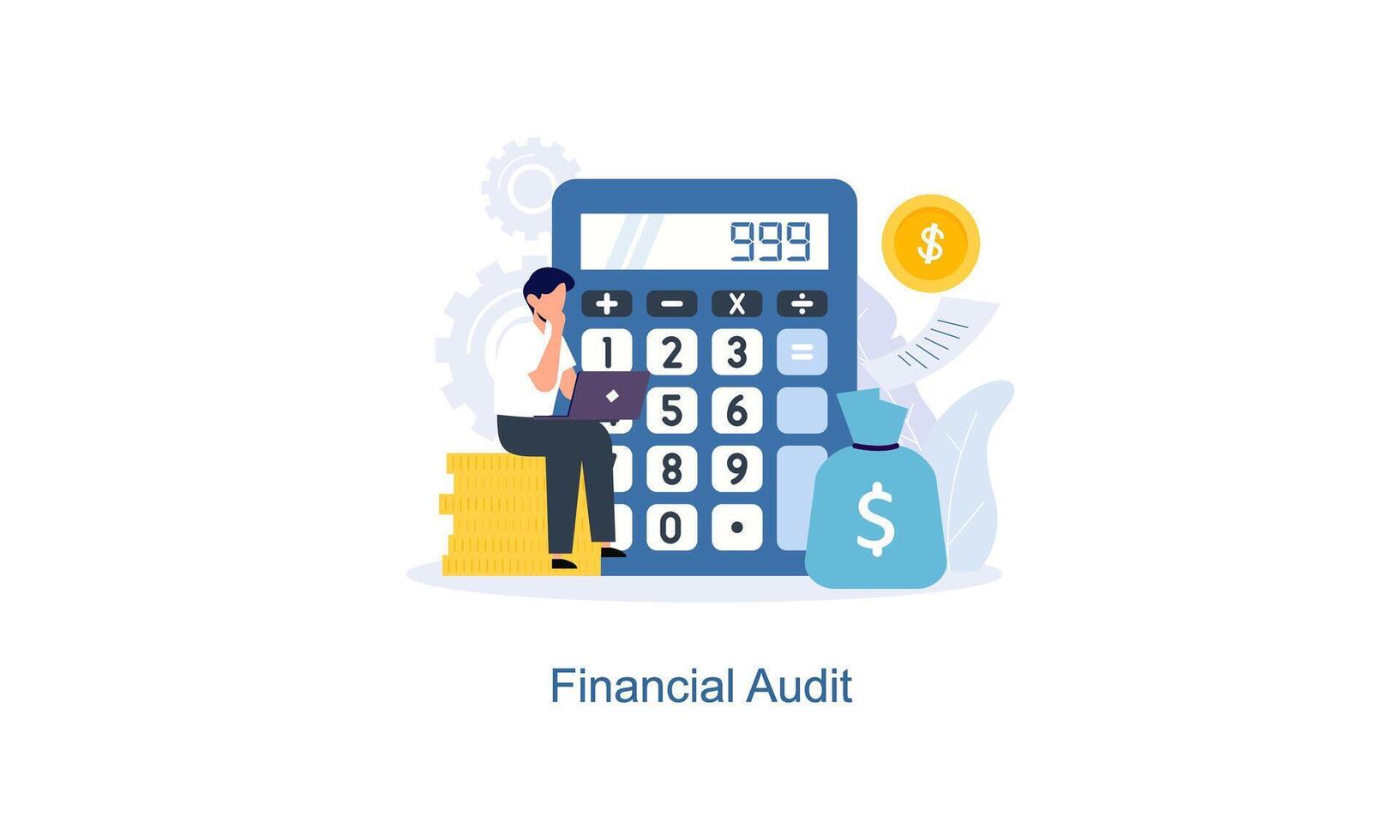 financiero auditoría o profesional contabilidad Servicio concepto vector