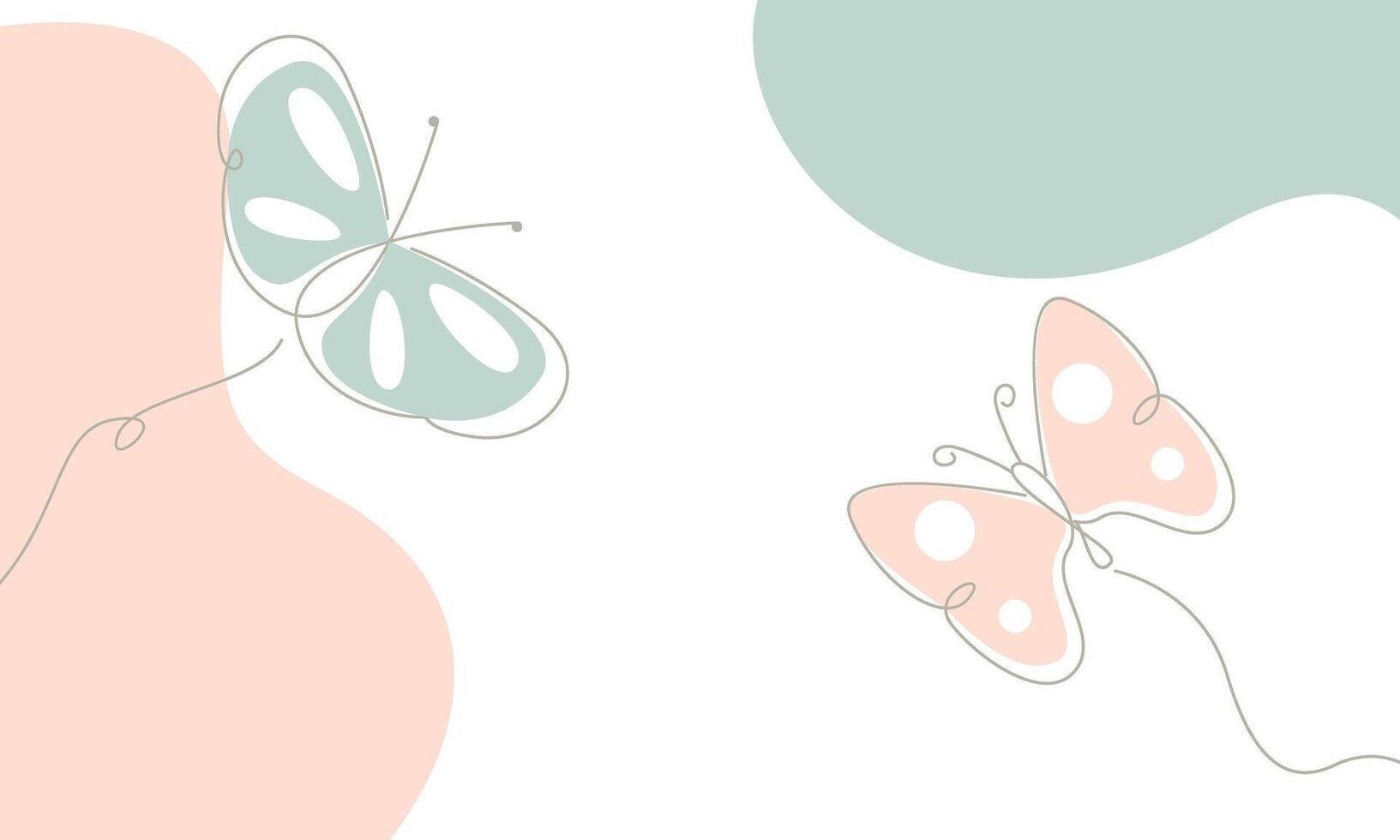 Beautiful butterfly outline background vector