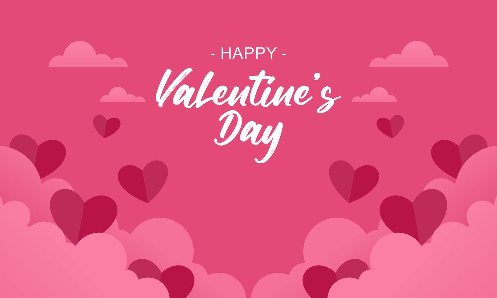 Valentine's day concept frame vector illustration