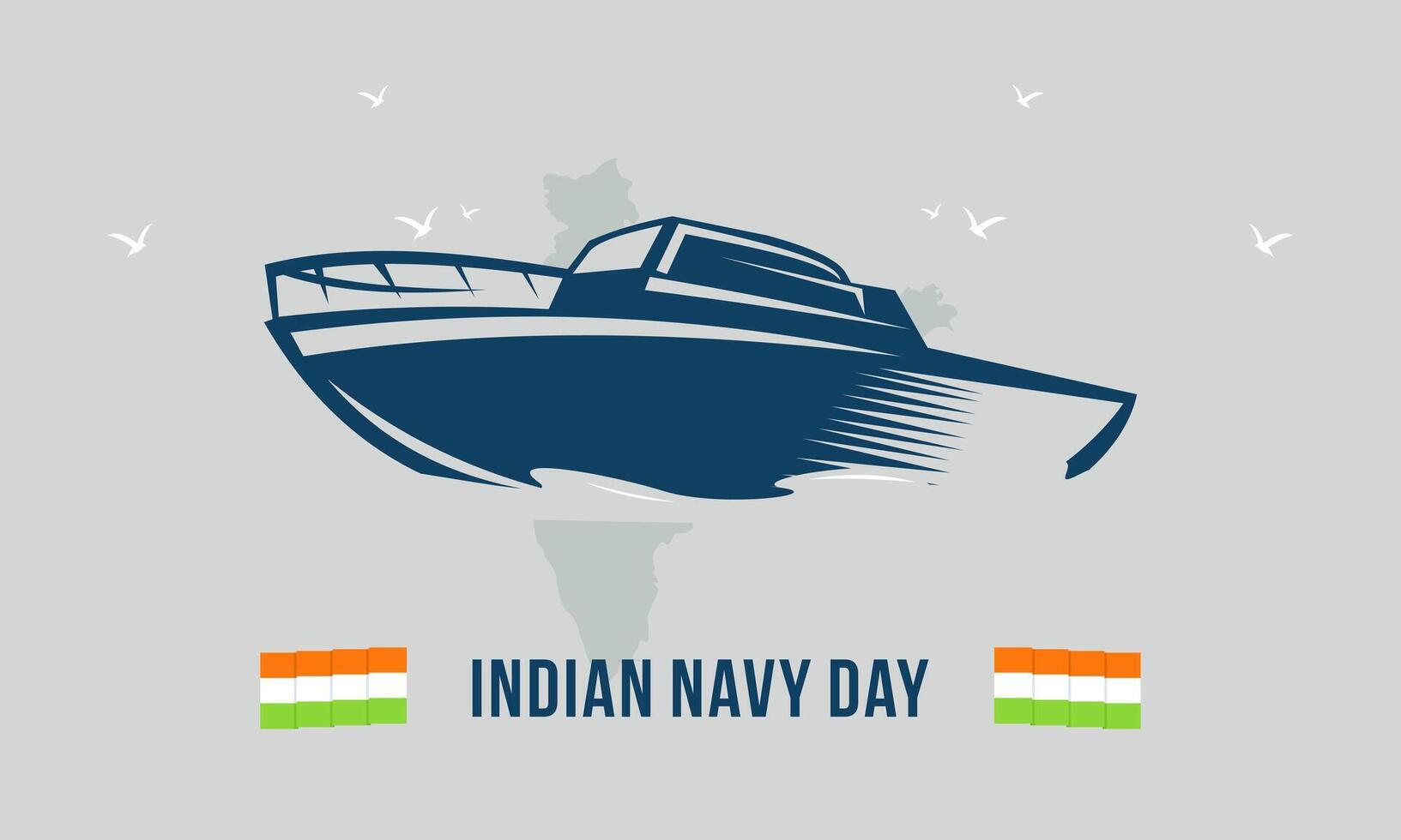 Indian Navy Day 4 December template vector