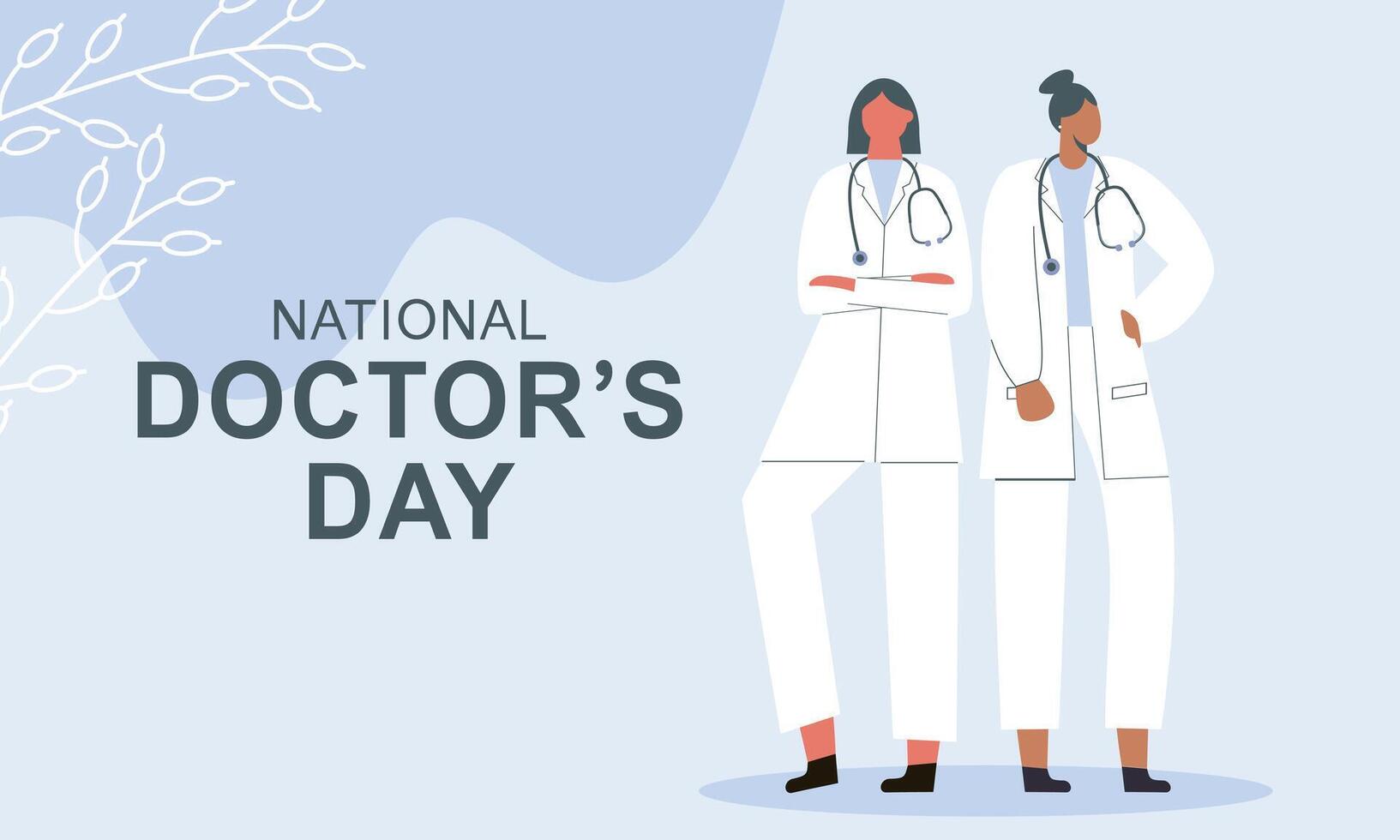 internacional contento del doctor día ilustración vector