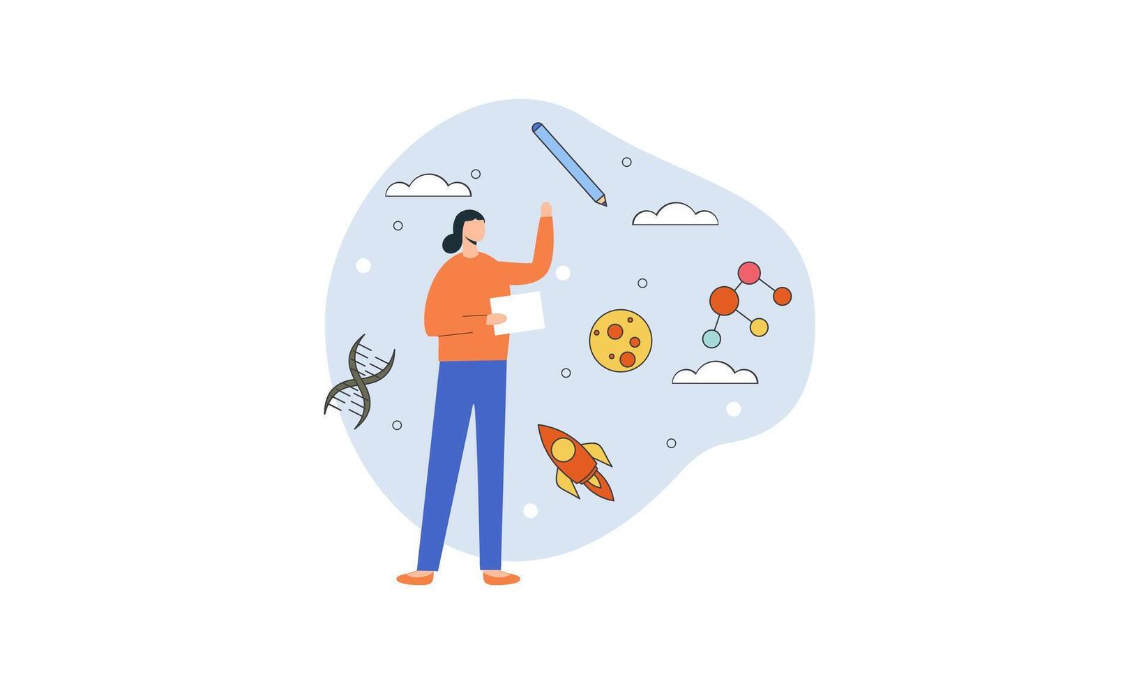 People with different mental mindset types or model creative illustration vector
