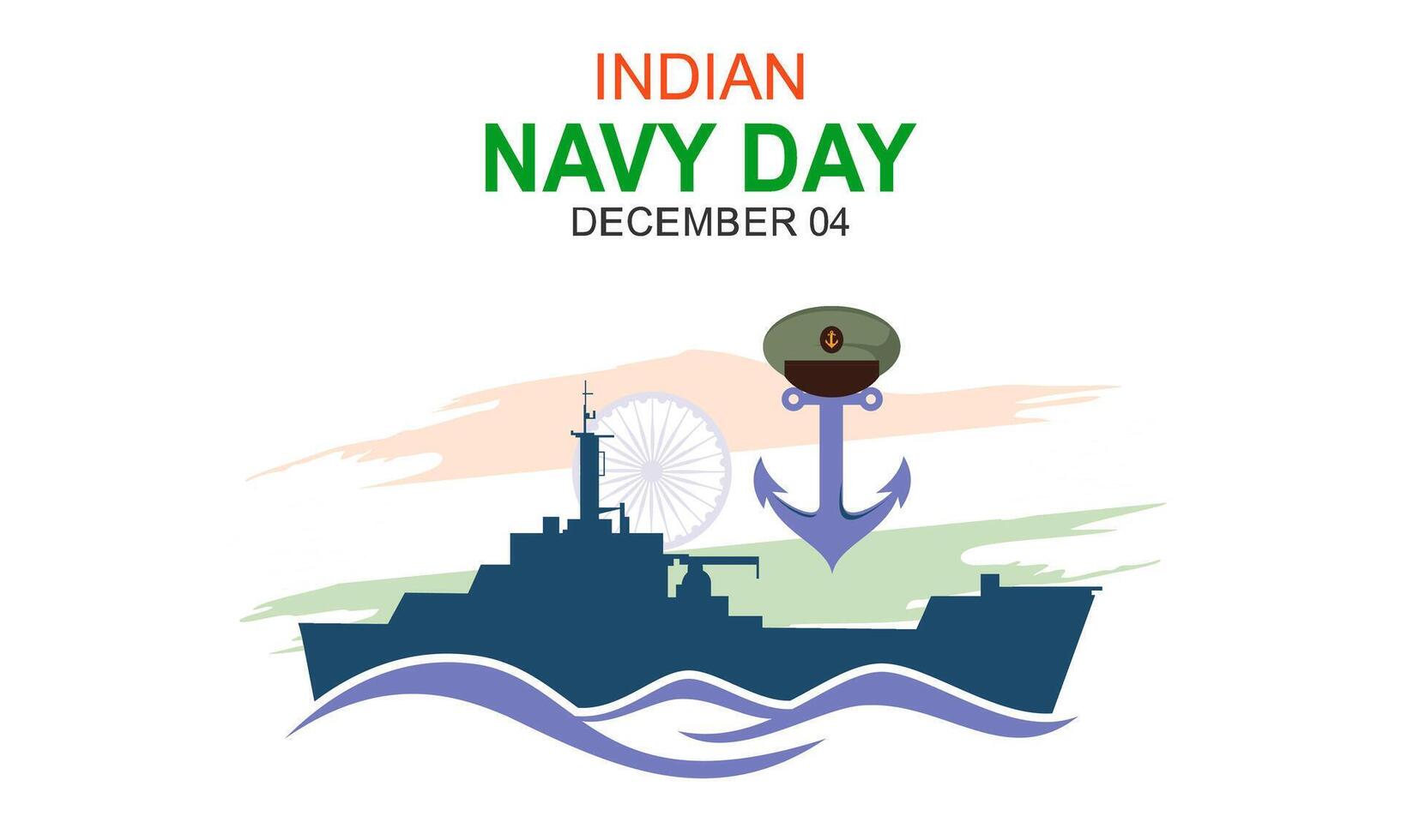 Indian Navy Day 4 December template vector