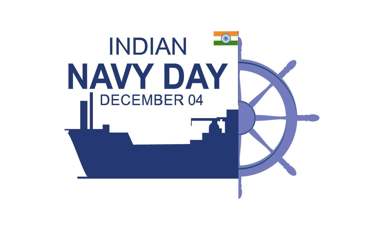 Indian Navy Day 4 December template vector