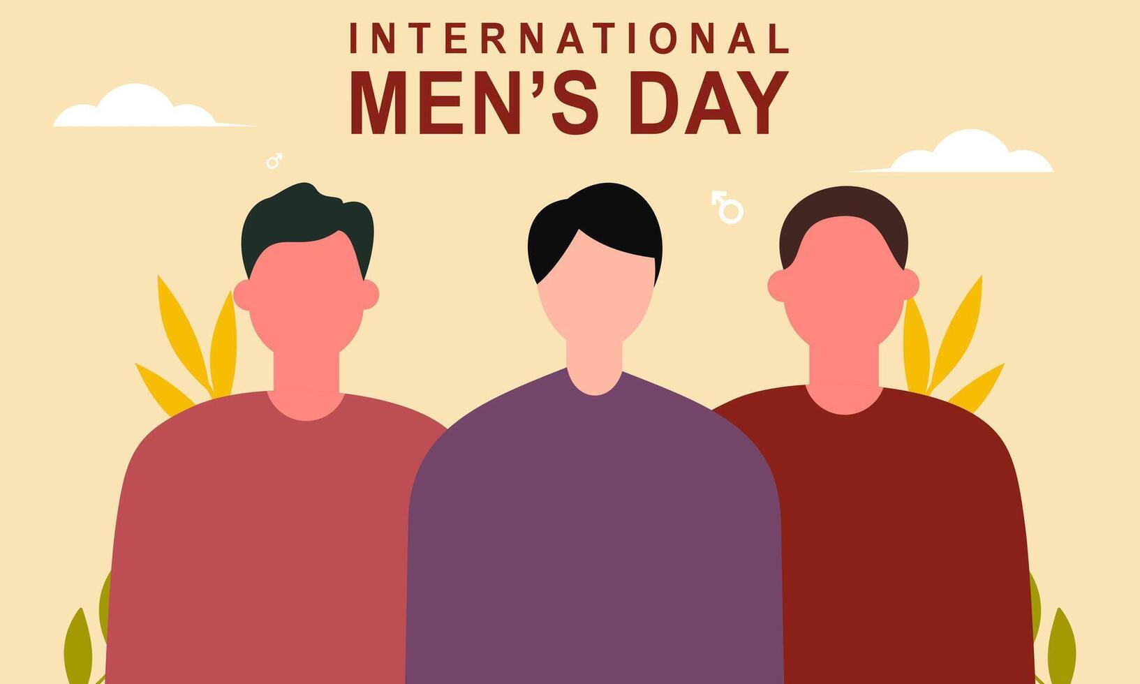 internacional de los hombres día antecedentes vector