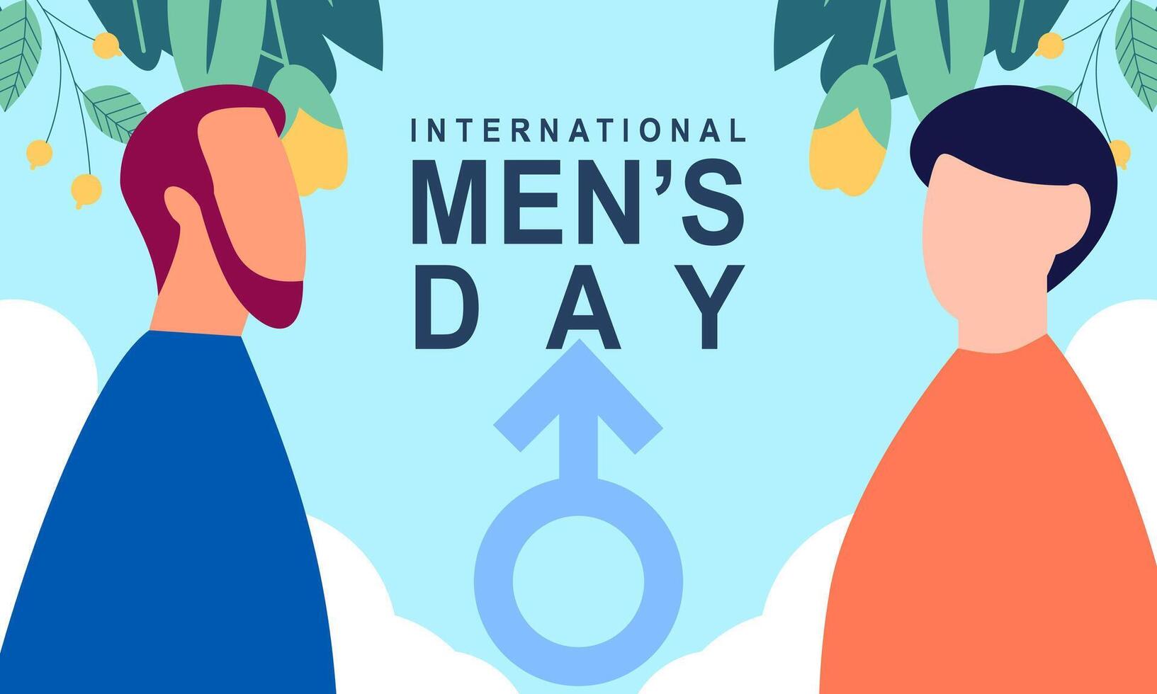 International men's day background vector