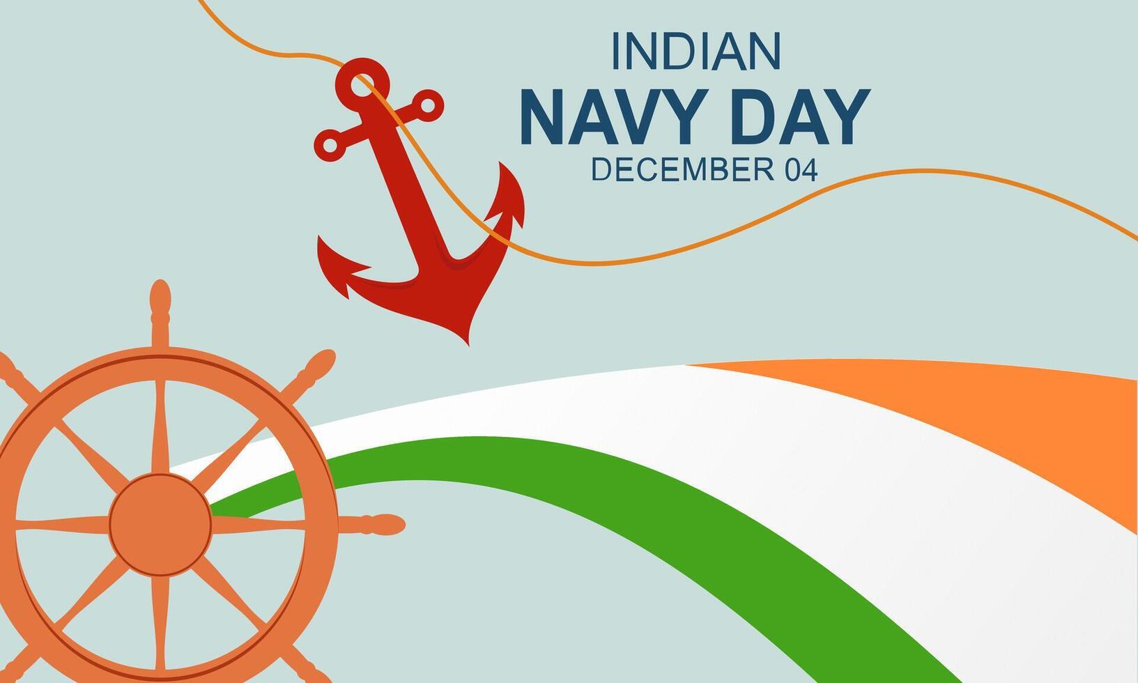 Indian Navy Day 4 December template vector