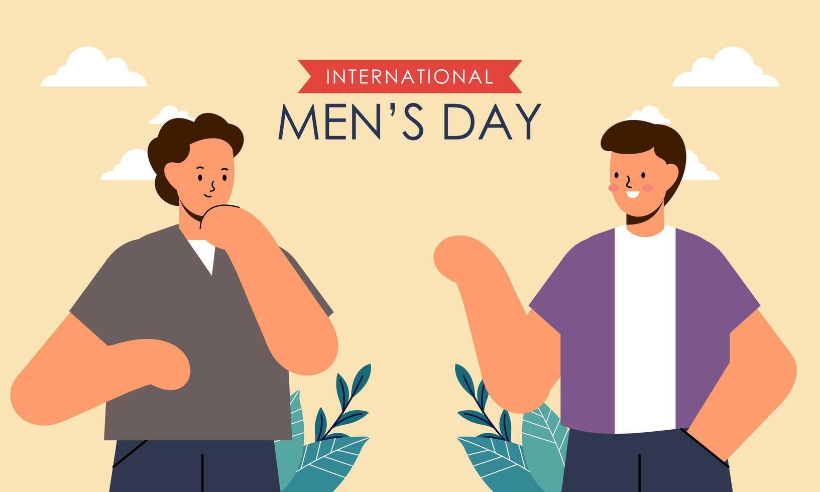 internacional de los hombres día antecedentes vector