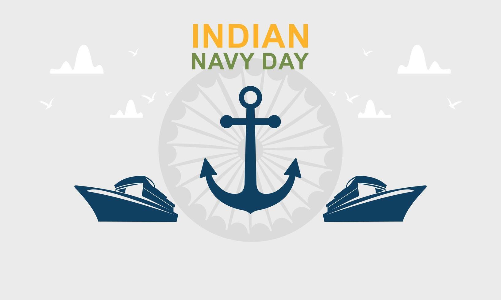 Indian Navy Day 4 December template vector