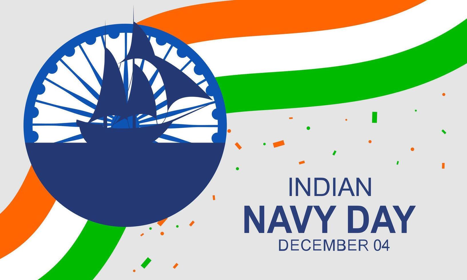 Indian Navy Day 4 December template vector