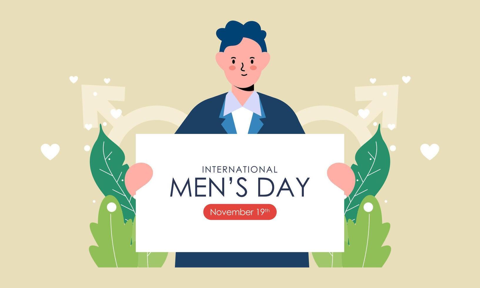 internacional de los hombres día antecedentes vector