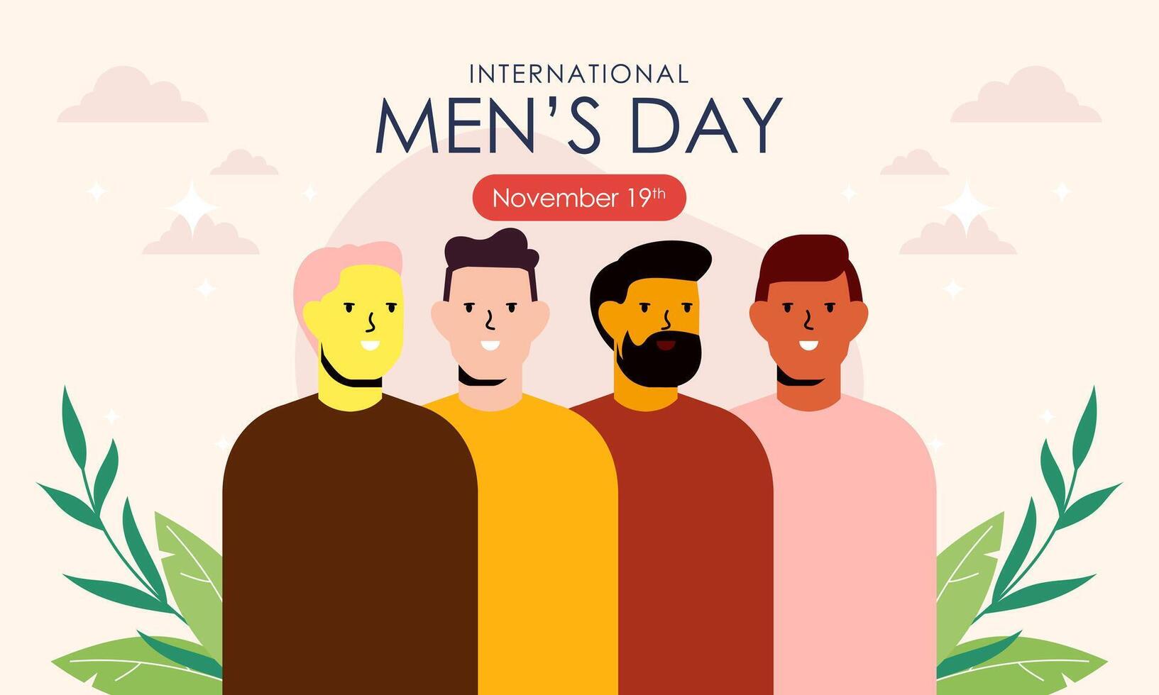 internacional de los hombres día antecedentes vector