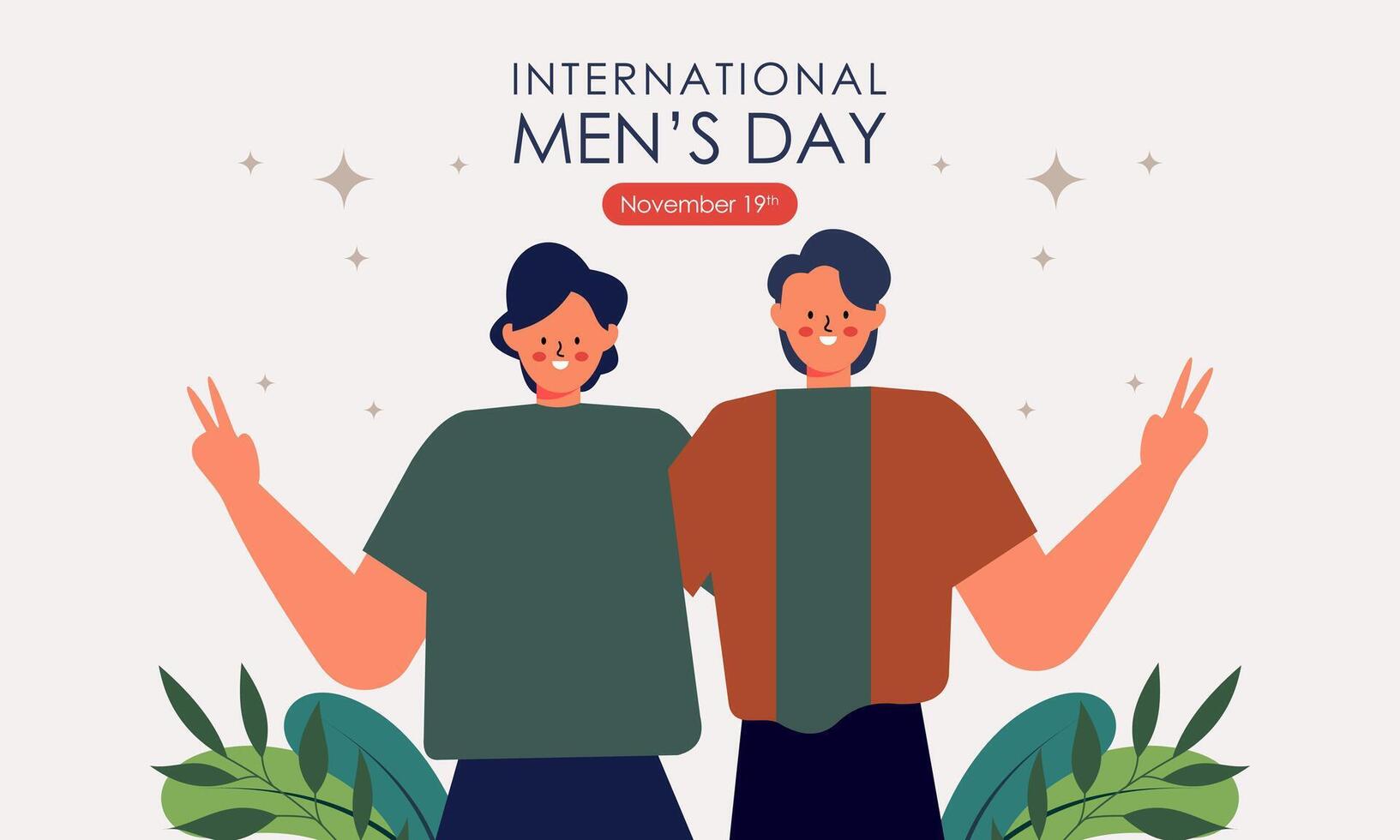 internacional de los hombres día antecedentes vector