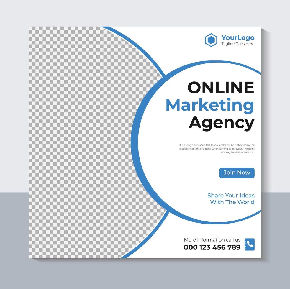 Creative Social Media Post Template, Business Social Media Banner Design, Free Vector