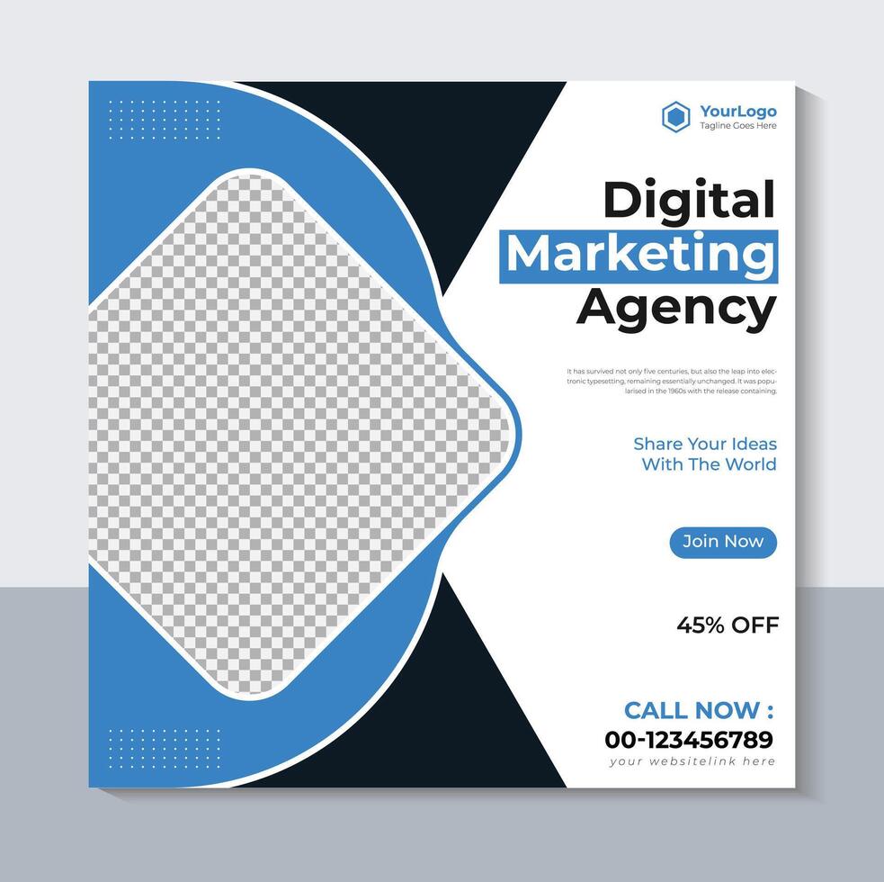 Creative Social Media Post Template, Corporate Social Media Banner Design, Free Vector