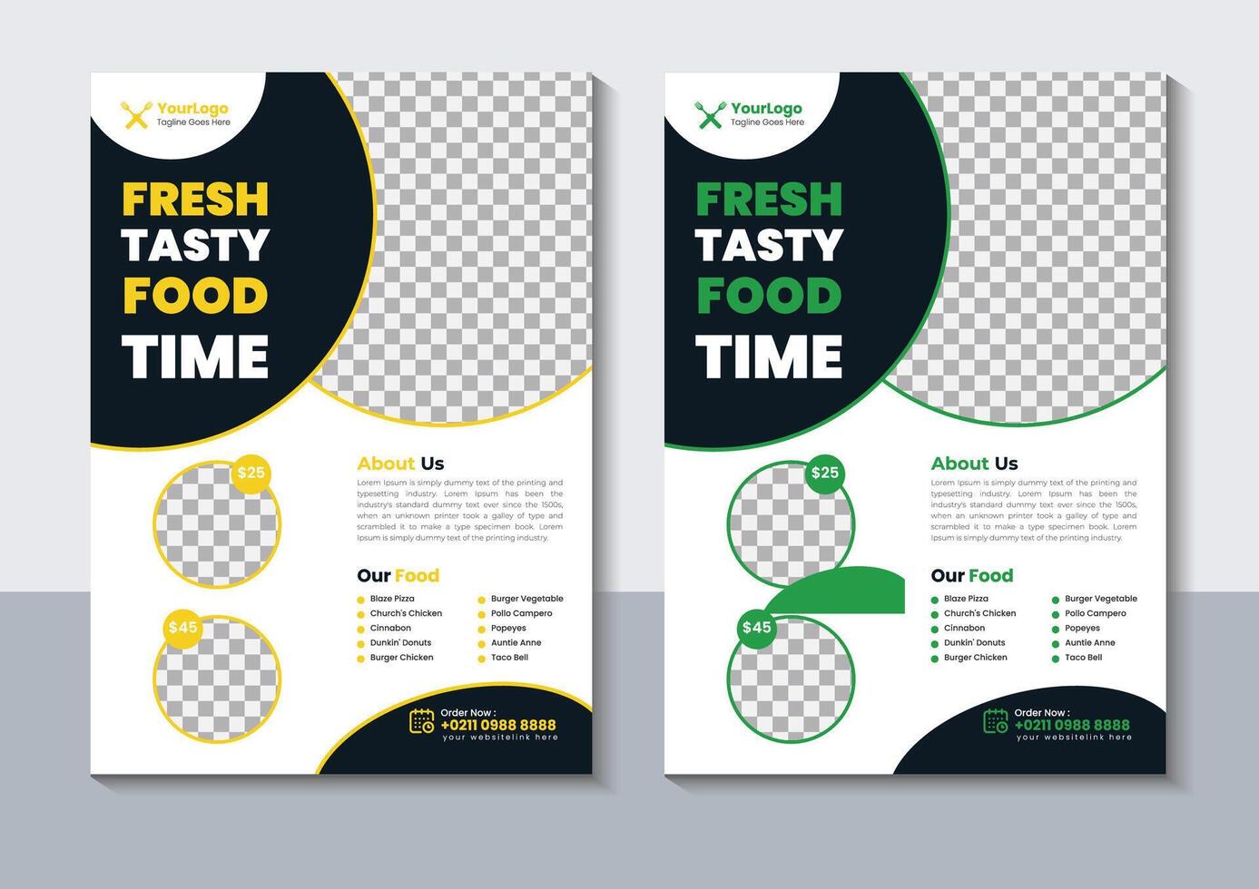 Creative Restaurant Flyer Design, Food Flyer Templates, Free Vector