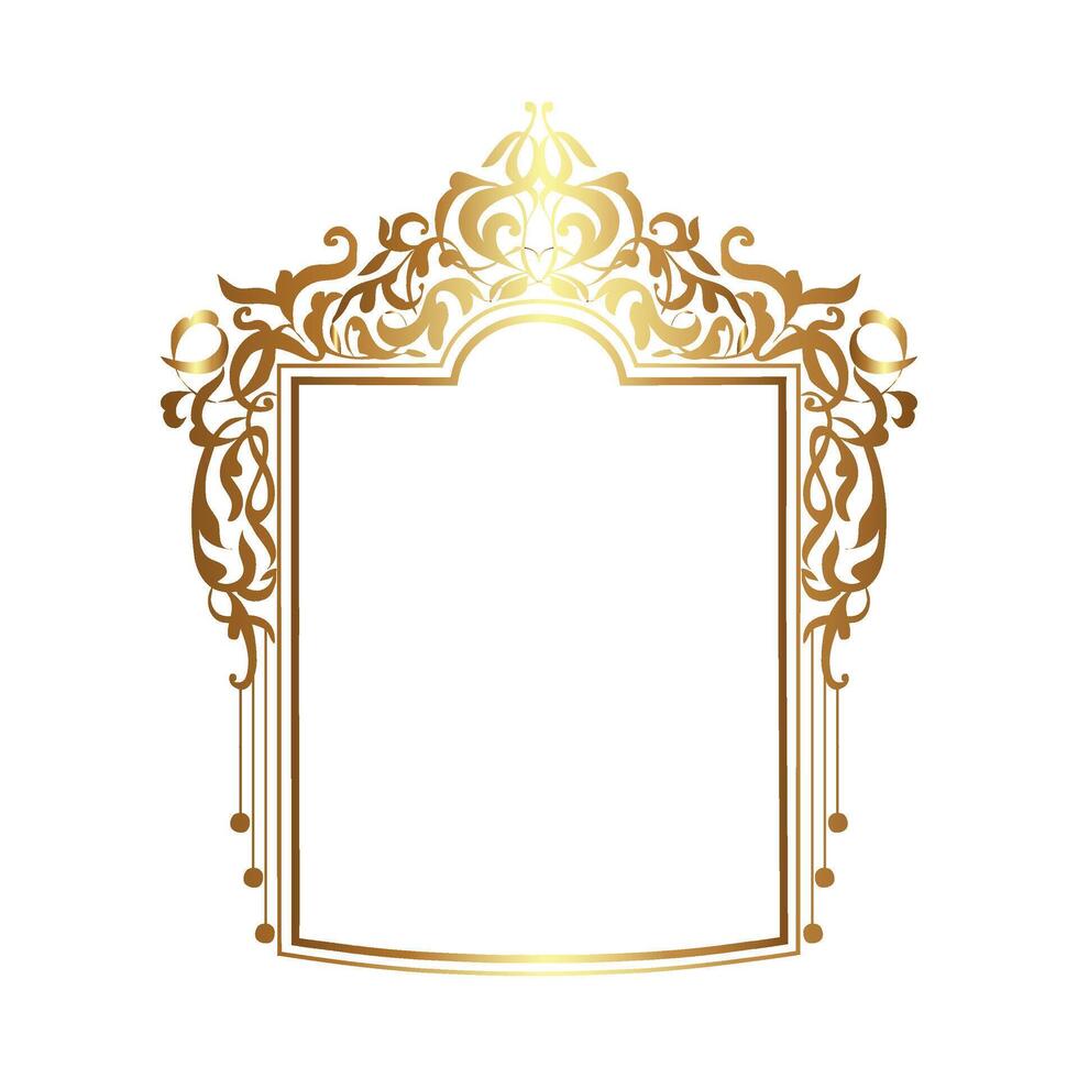 floral rectangular frame vector