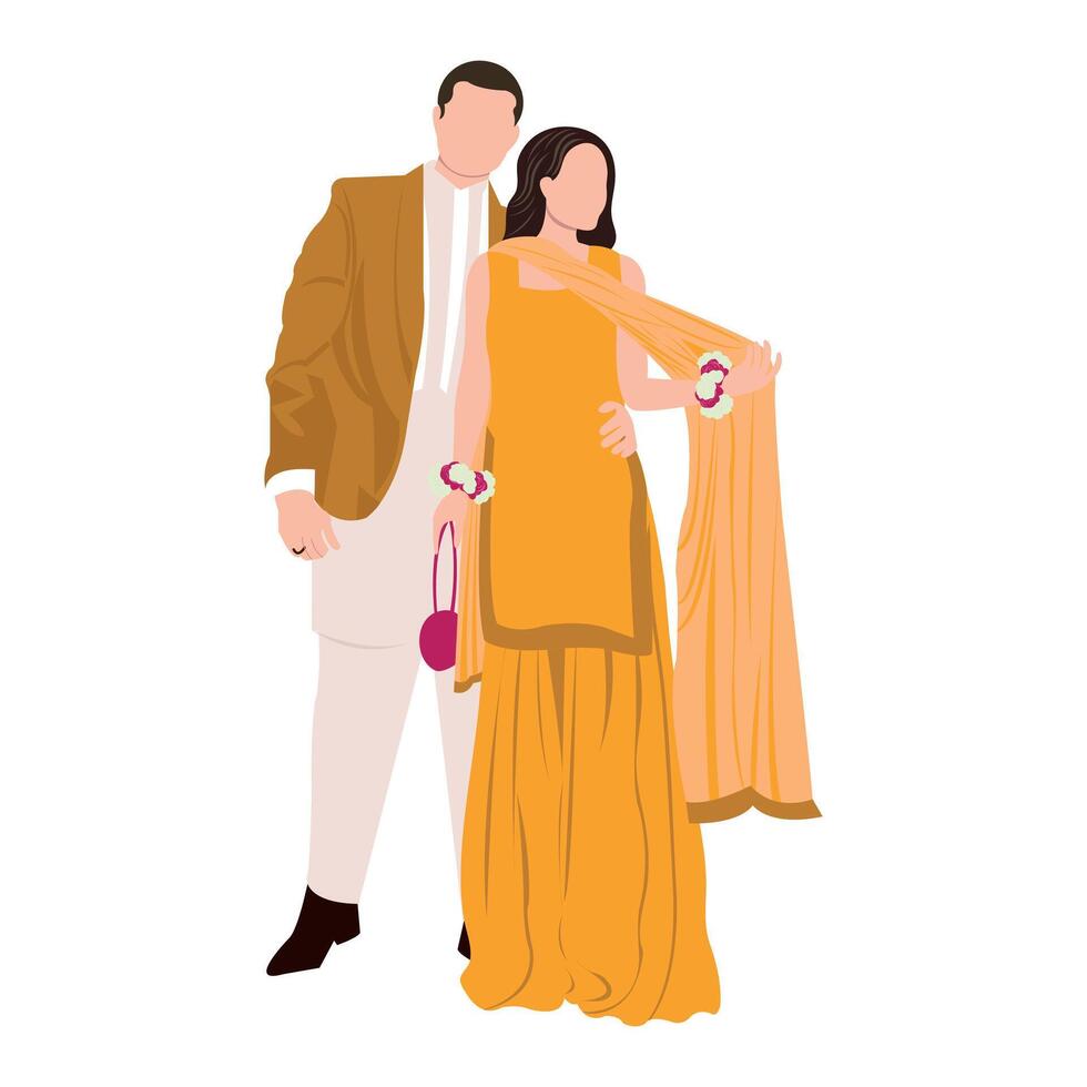 south indian bride vector