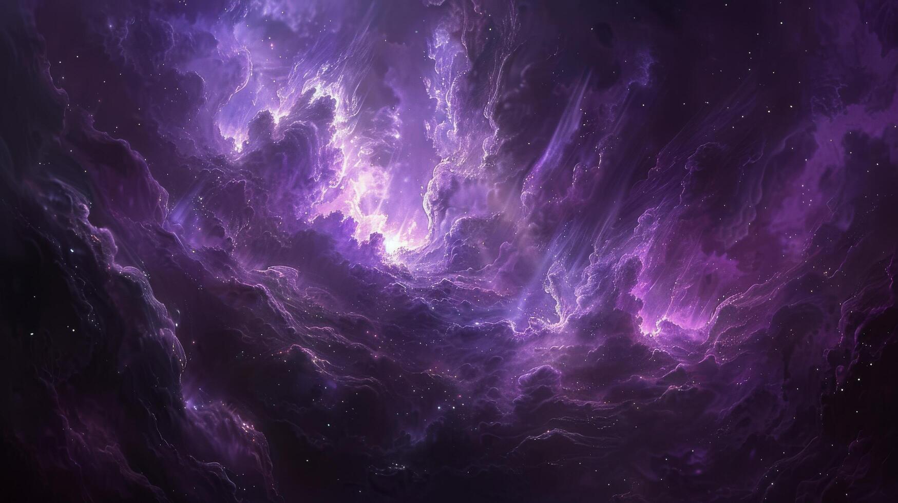 AI generated Colorful Space Filled With Stars photo