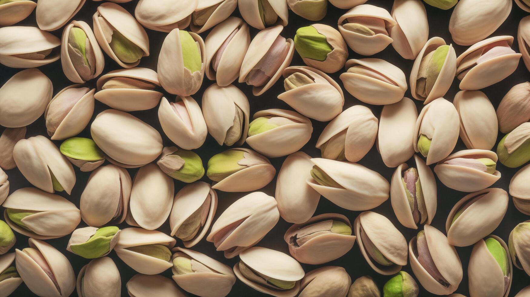 AI generated Top-View Background of Pistachios photo