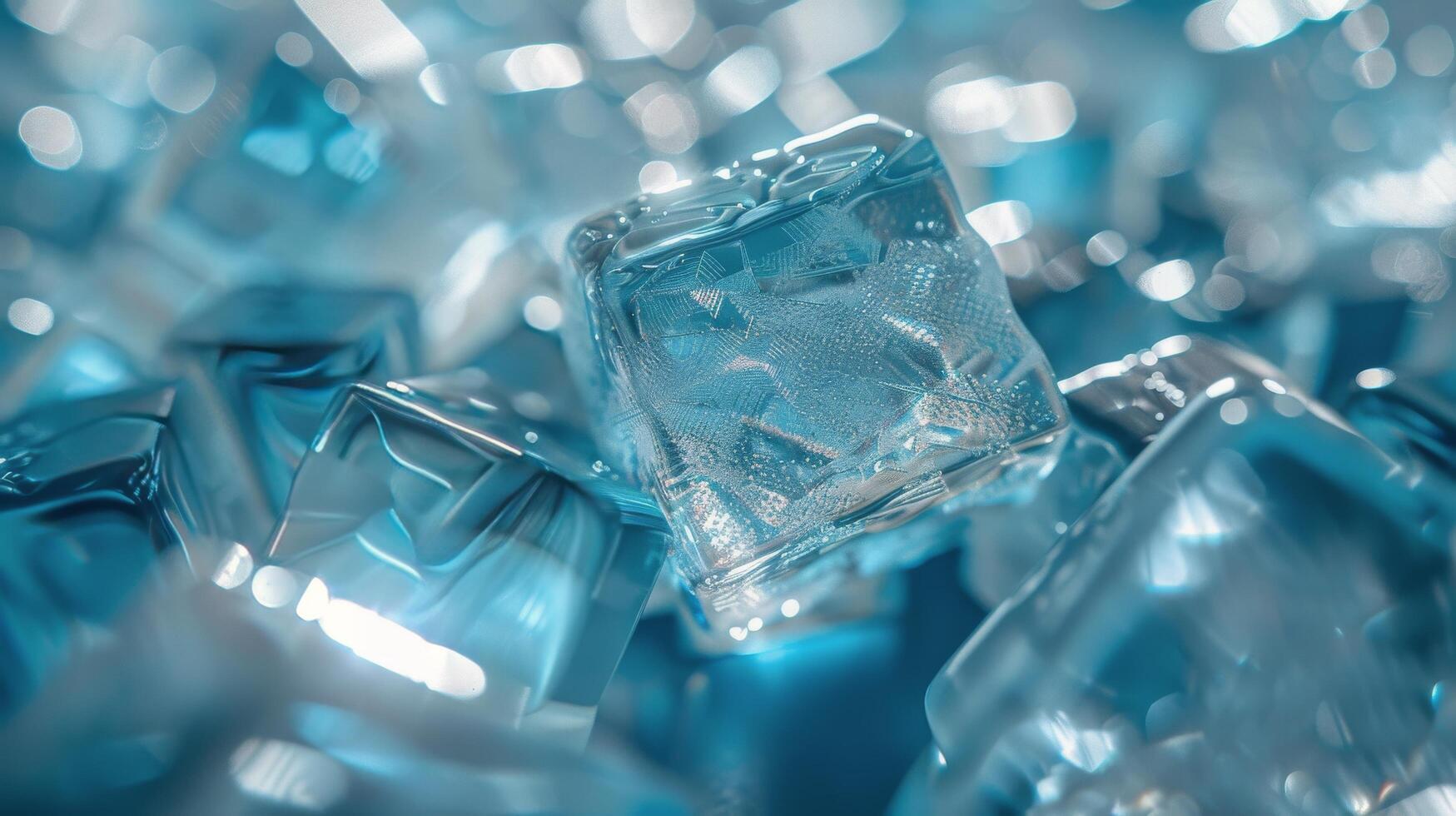 AI generated Stack of Ice Cubes photo