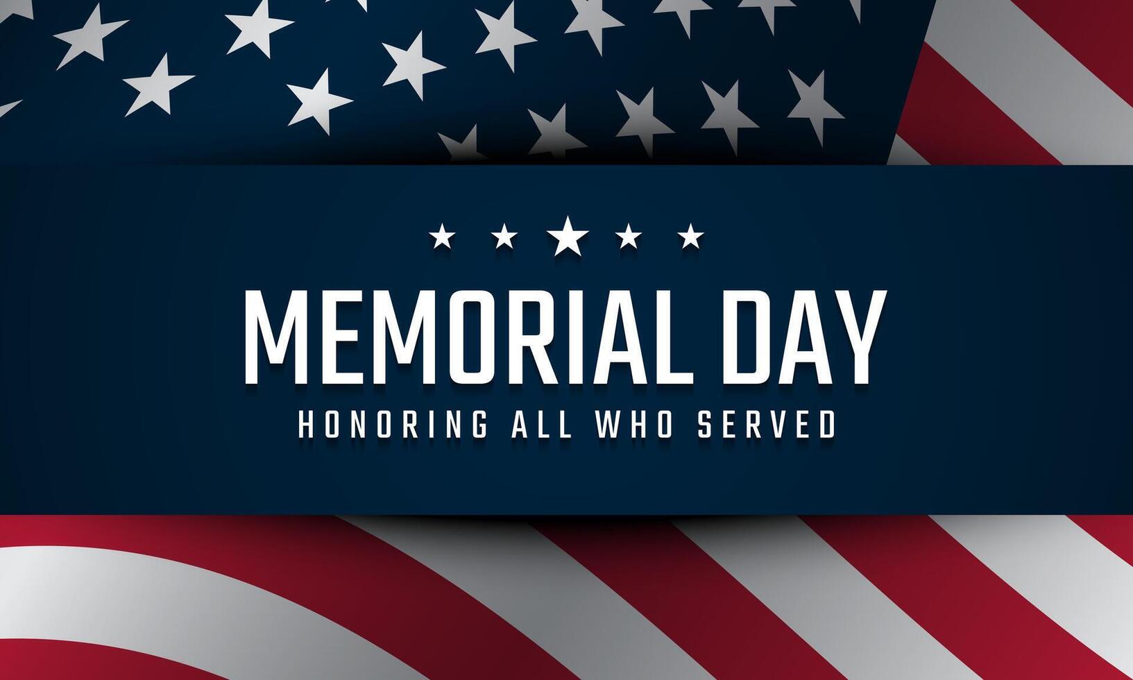 Memorial Day Background Design. vector