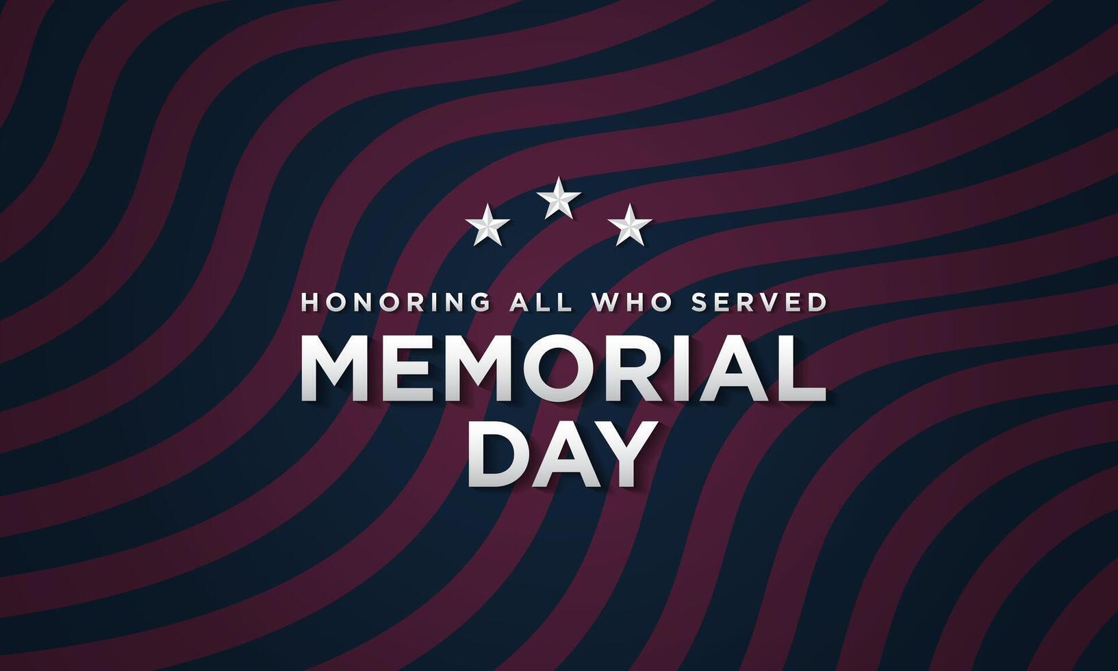 Memorial Day Background Design. vector
