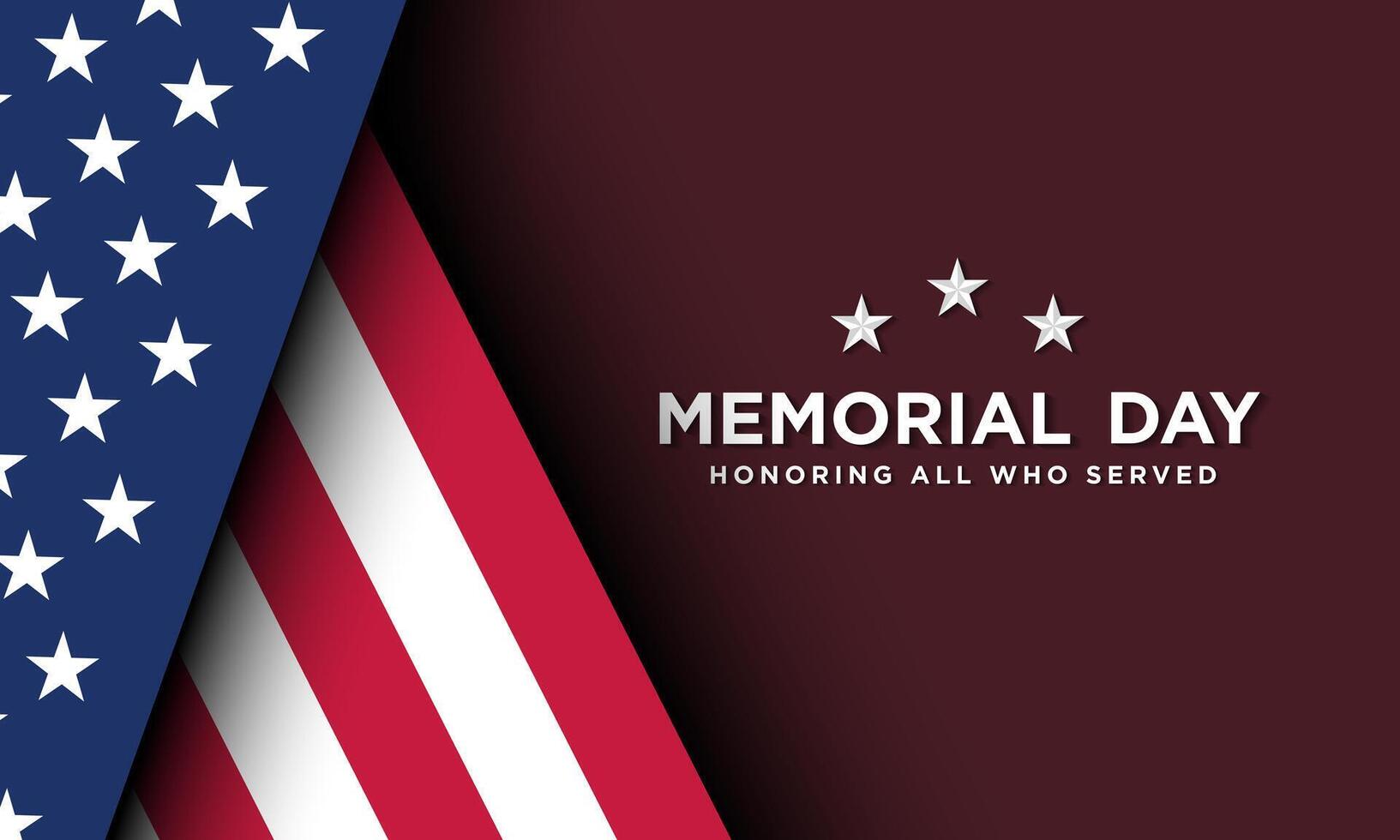 Memorial Day Background Design. vector