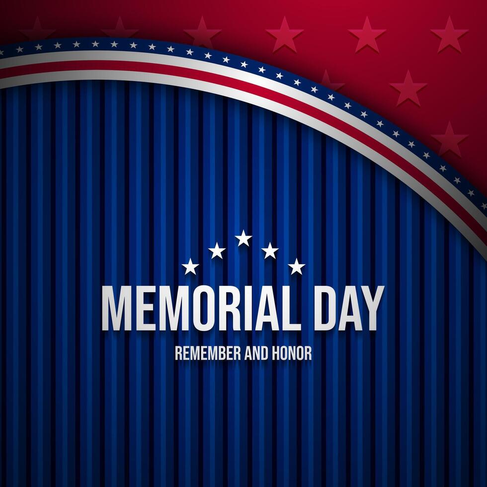 Memorial Day Background Design. vector