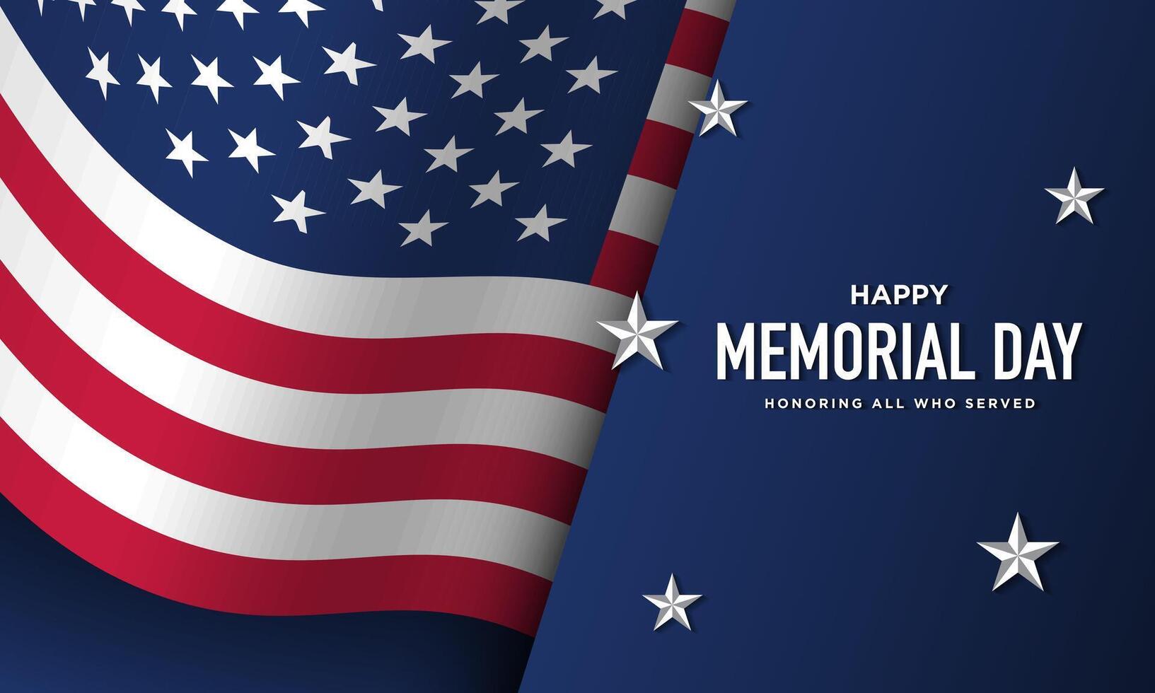 Memorial Day Background Design. vector