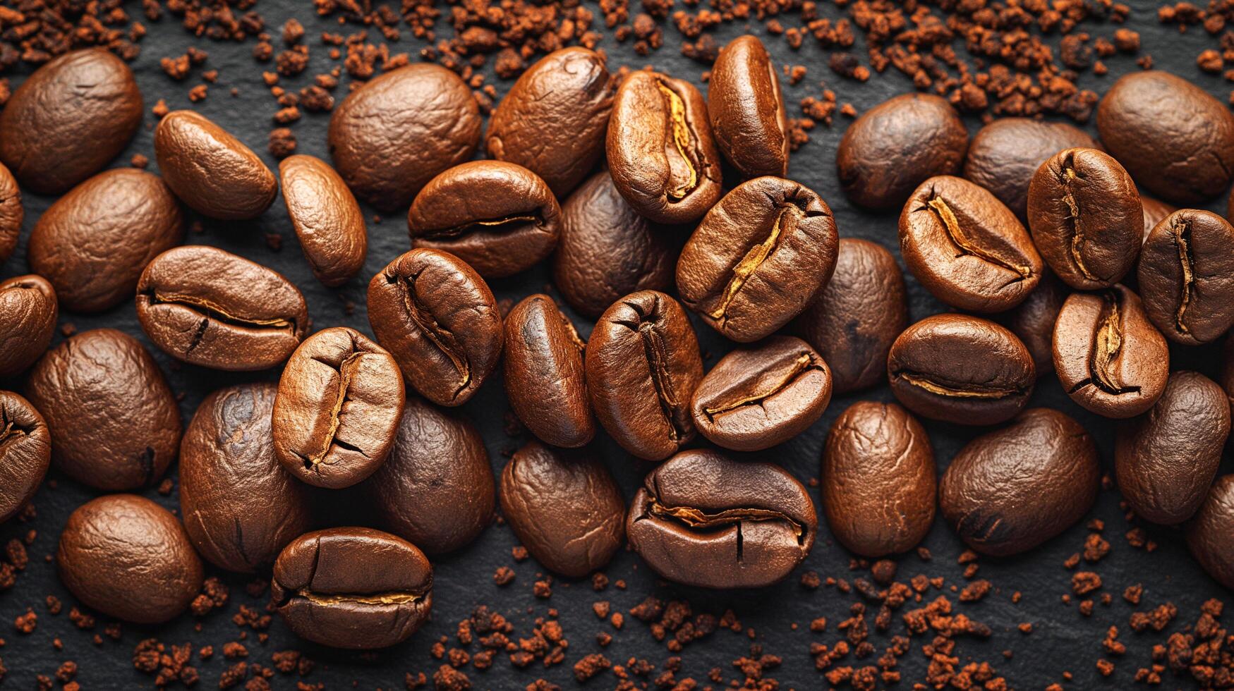 AI generated Coffee beans background photo