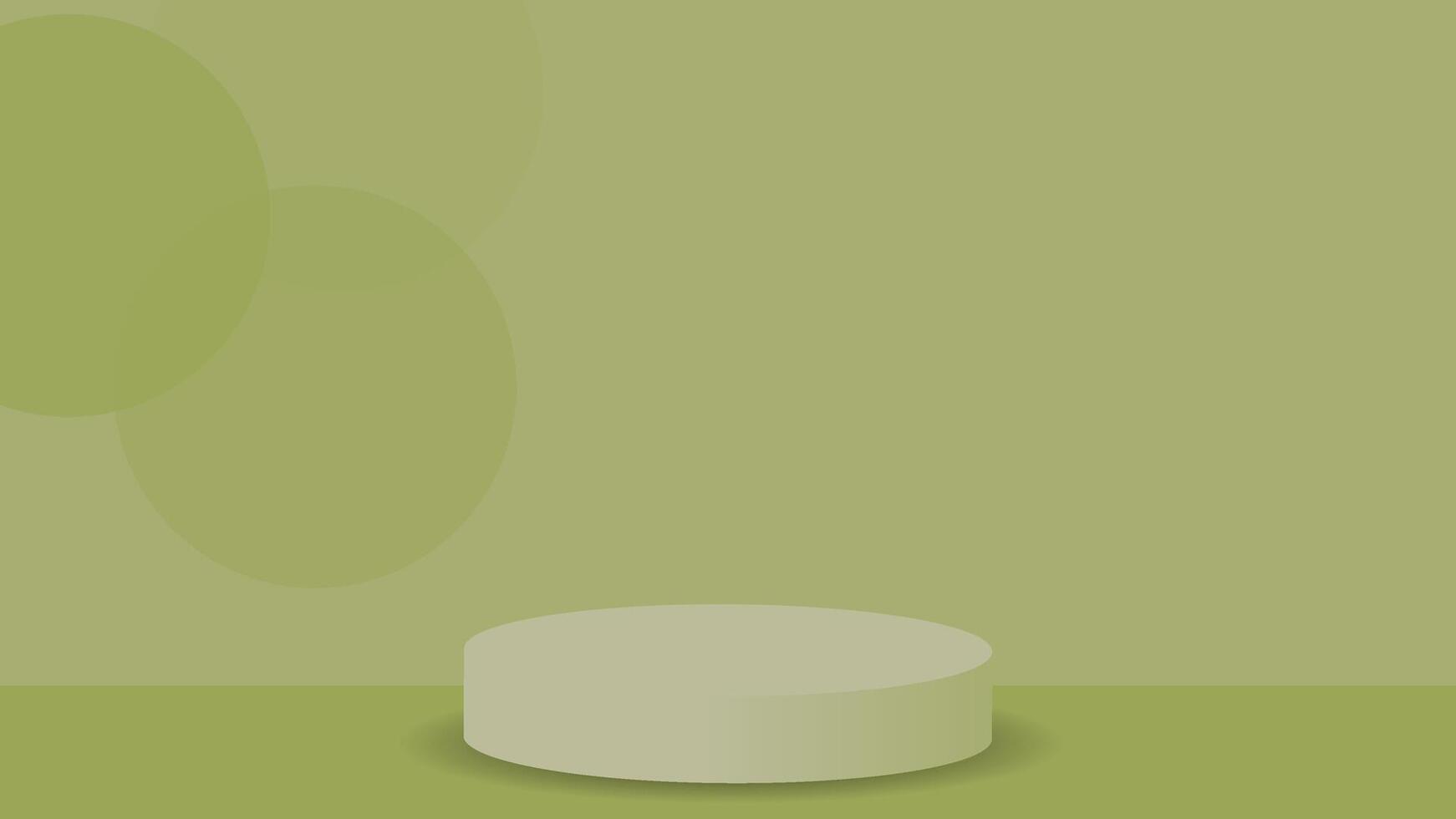 Light green podium stage background. in minimal style for the product. 3D vector minimalism