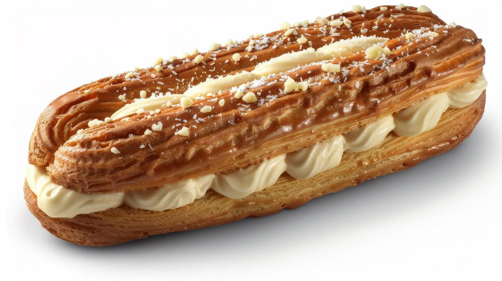 AI generated Close Up of Delicate Pastry With Icing photo