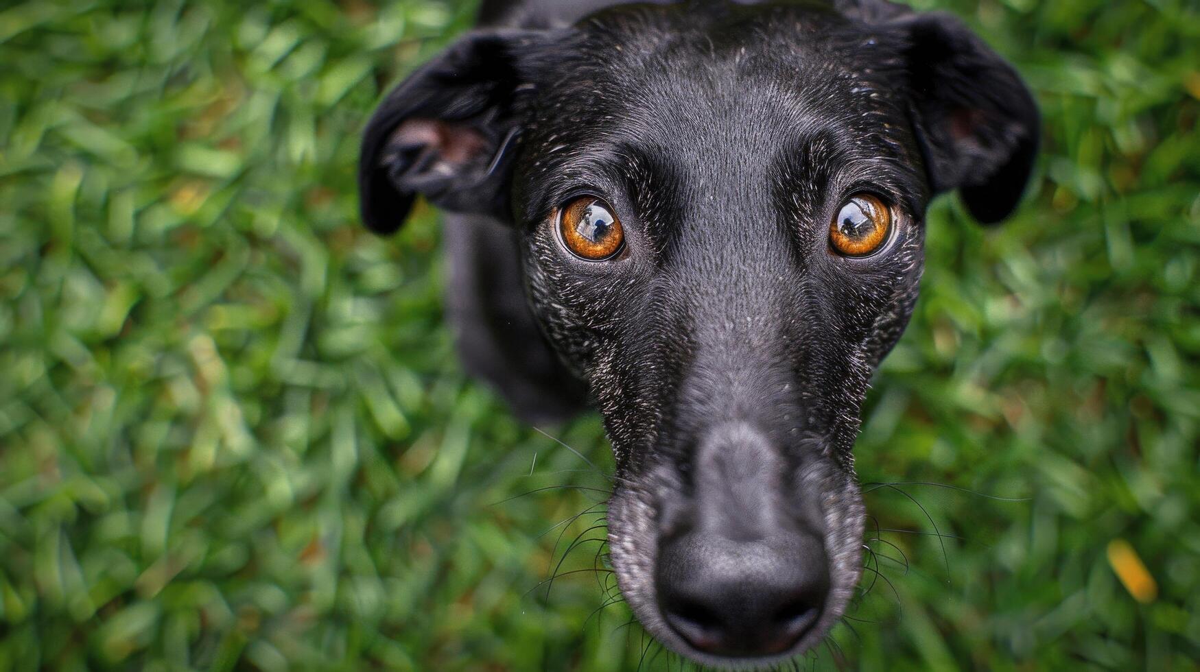 AI generated Dog Laying in Grass photo