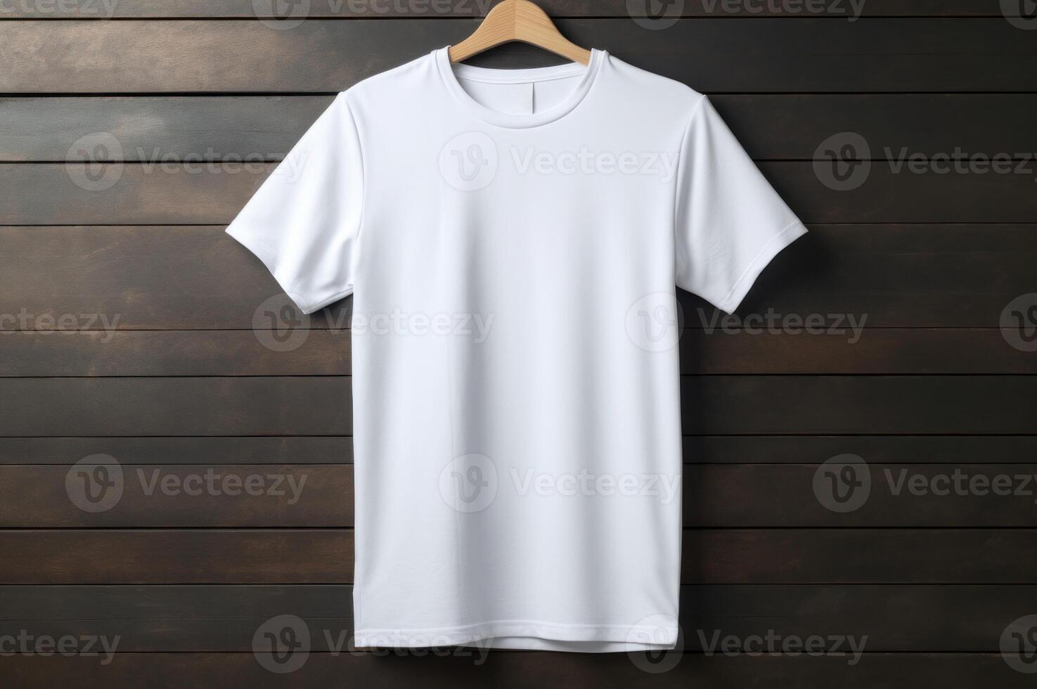 AI generated Customizable Mock-up white t-shirt. Generate AI photo