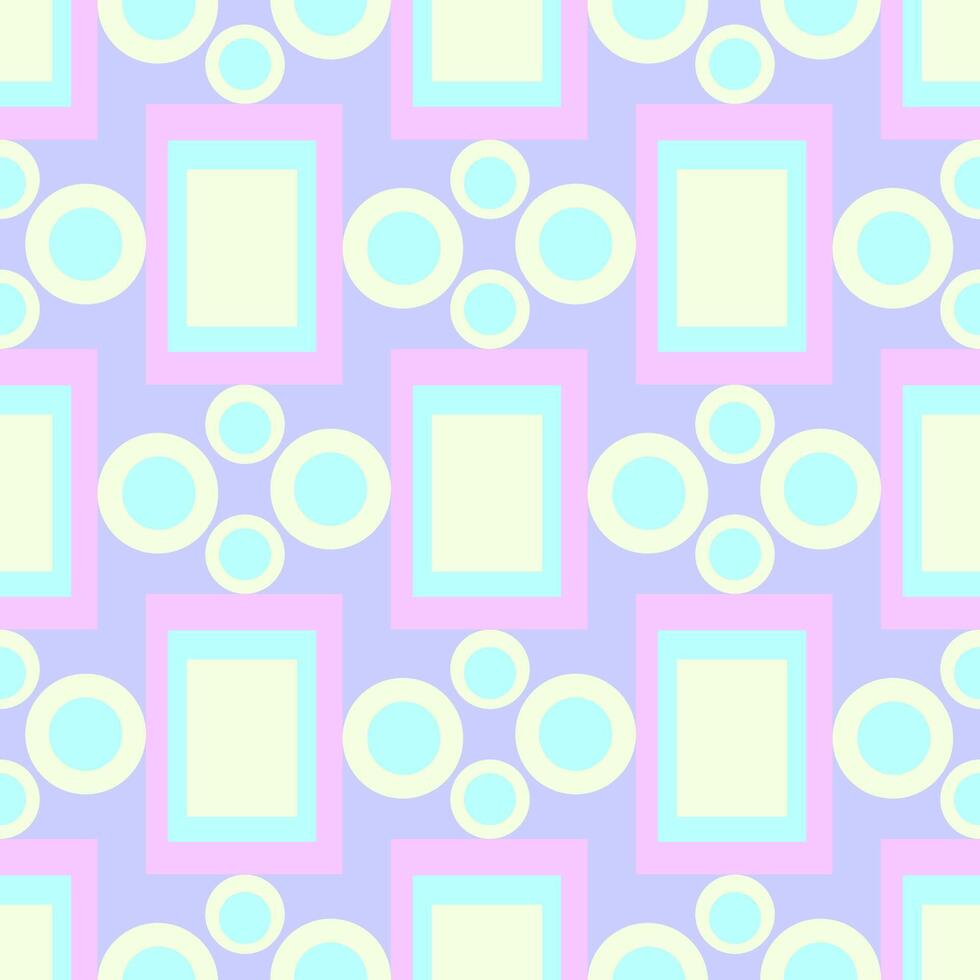 Seamless vector pattern with geometric and floral patterns