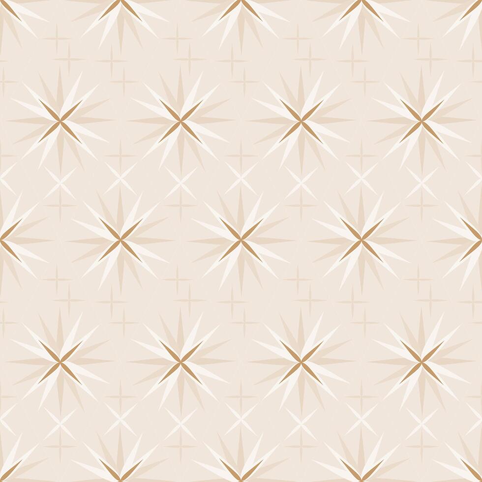 Seamless vector pattern, ornament with star flowers on a multi-colored background in trendy shades.
