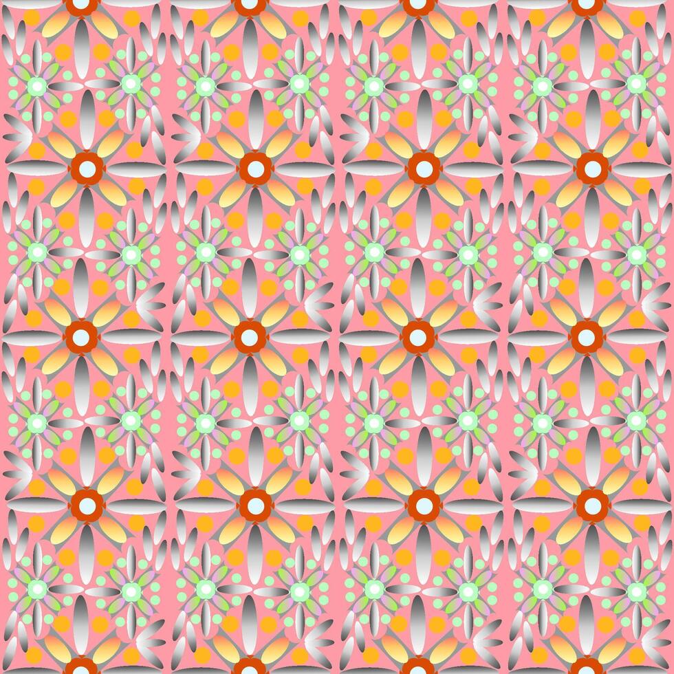 Seamless vector pattern with floral ornament