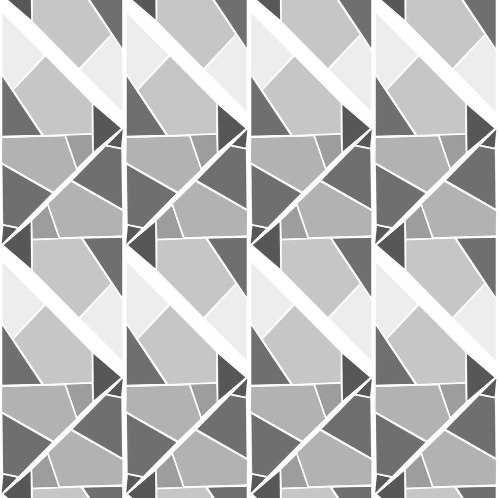 Seamless vector pattern with stained glass gray-white achromatic glasses