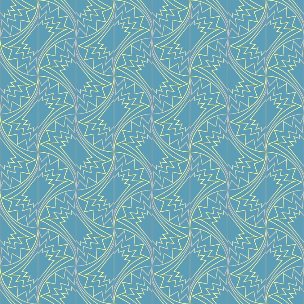 Seamless vector geometric art deco pattern with arches and gradients on a stylish blue background