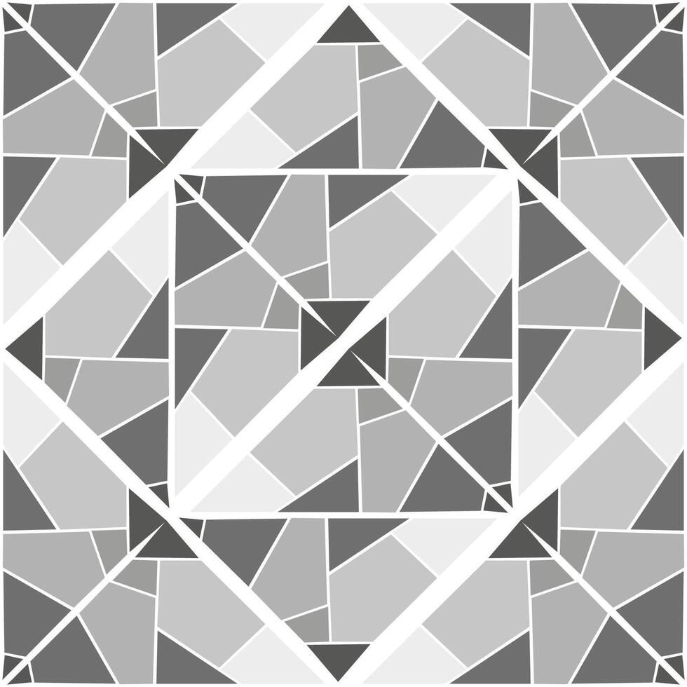 Seamless vector pattern with stained glass gray-white achromatic glasses