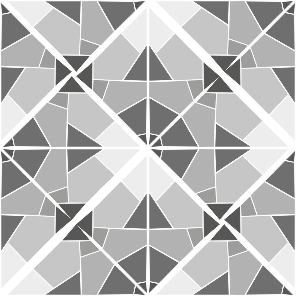 Seamless vector pattern with stained glass gray-white achromatic glasses