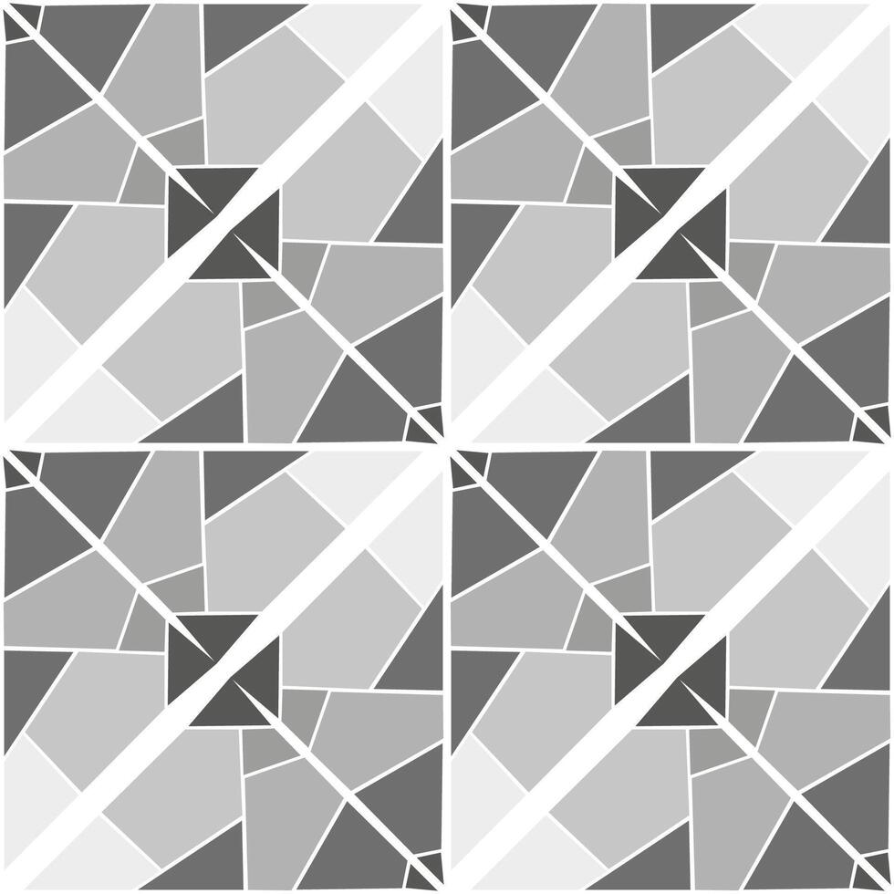 Seamless vector pattern with stained glass gray-white achromatic glasses