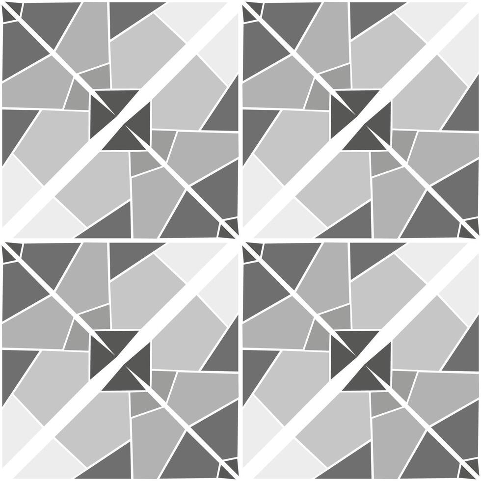 Seamless vector pattern with stained glass gray-white achromatic glasses