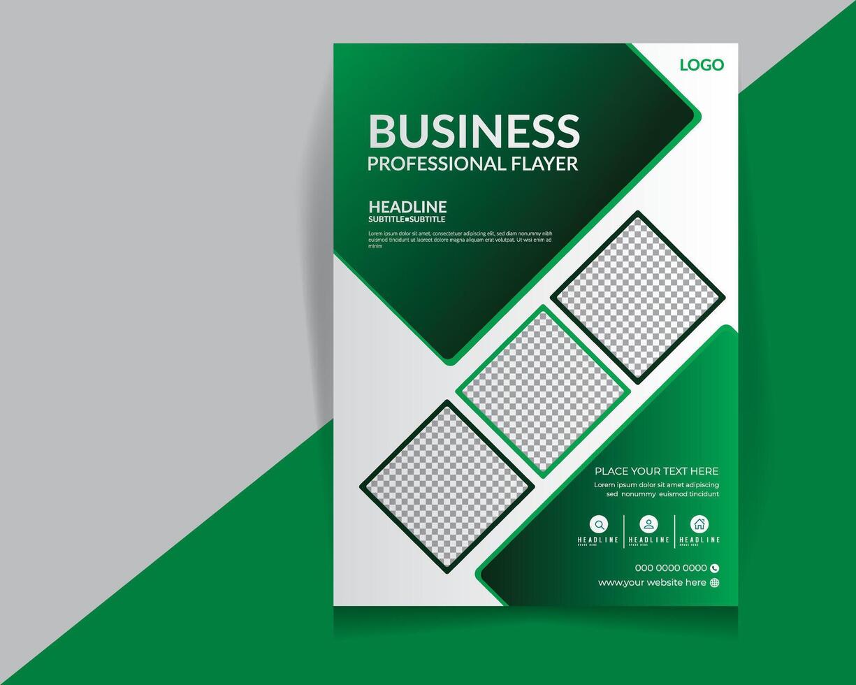 Minimalist business flayer design template. vector