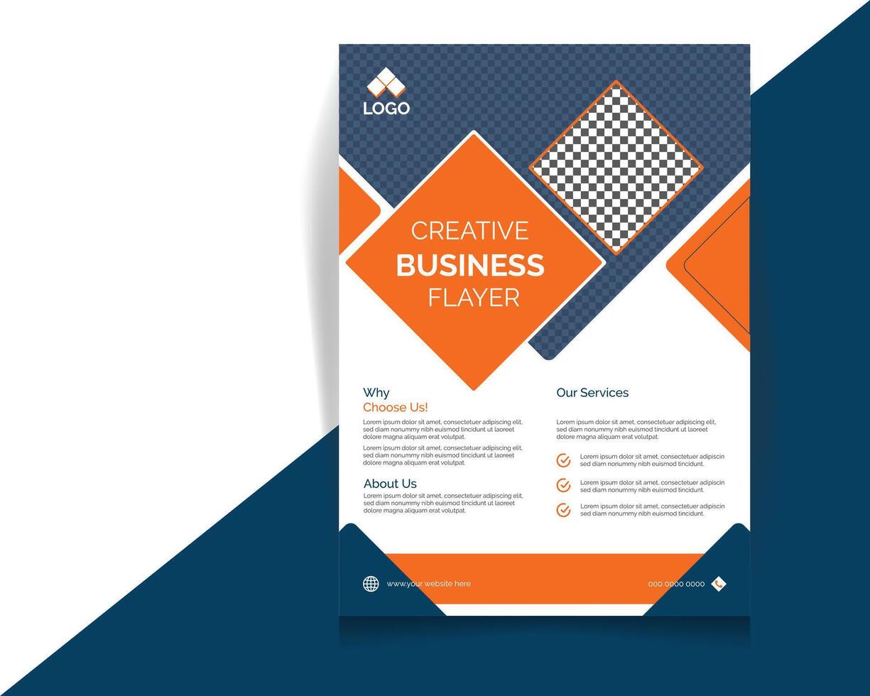 creative business flayer design template. print to ready a4 layout. vector