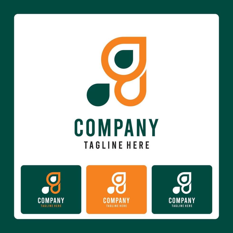 G orange and color combination logo design idea for your company vector